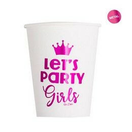 Let's Party Girls Rózsaszín Papír Pohár Lánybúcsúra - 8 db-os, 250 ml