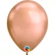 11 inch-es Chrome Rosegold - Rózsaarany Kerek Lufi (6 db/csomag)
