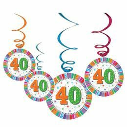 40-es Szülinapi Radiant Parti Függő Dekoráció - 6 db-os