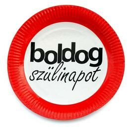 Boldog Szülinapot Sebességkorlátozó Szülinapi Parti Tányér - 23 cm, 6 db-os