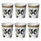 30-as Számos Szülinapi Elegáns Léggömbös Parti Papír Pohár - 250 ml, 6 db-os