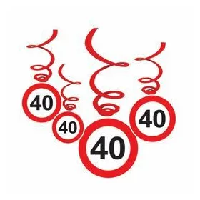 Sebességkorlátozó függő dekoráció 40-es - 6db-os