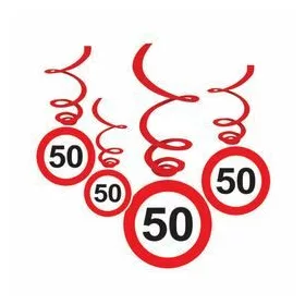 Sebességkorlátozó függő dekoráció 50-es - 6db-os