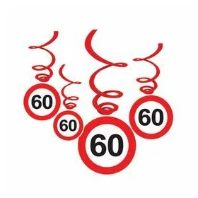 Sebességkorlátozó függő dekoráció 60-as - 6db-os