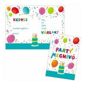 Jamboree Parti Meghívó és Boríték - 8 db-os