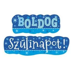 Boldog Szülinapot! Kék Fiús Banner - 148 cm x 27 cm