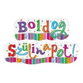   Boldog Szülinapot! - Feliratú Radiant Banner - 148 cm x 27 cm
