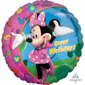 18 inch-es Minnie - Happy Birthday - Szülinapi Fólia Lufi