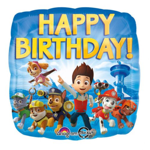 18 inch-es Paw Patrol - Mancs Őrjárat Happy Birthday Szülinapi Fólia Lufi