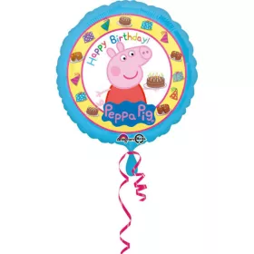   18 inch-es Peppa Pig - Peppa Malac Happy Birthday Szülinapi Fólia Lufi
