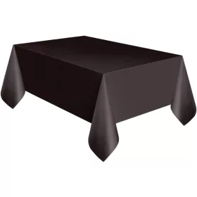 Black Műanyag Parti Asztalterítő - 137 cm x 274 cm