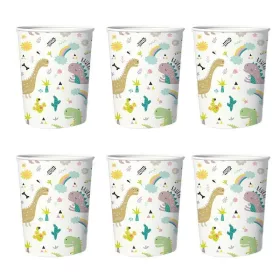 Dínó Mintás Parti Pohár - 220 ml, 6 db-os