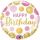 18 inch-es Birthday Pink & Gold Dots Szülinapi Fólia Lufi