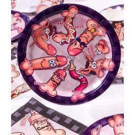   Willy Mintás Parti Tányér Lánybúcsúra - 22 cm, 10 db-os