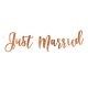 Just Married rosegold felirat - 77 cm x 20 cm