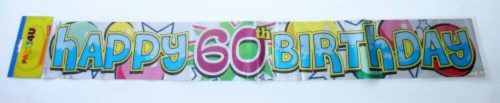 Happy birthday fólia felirat 60. születésnapra 360cm