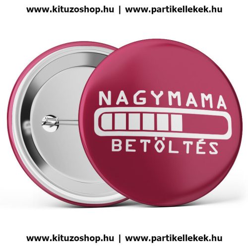 Nagymama betöltés kitűző