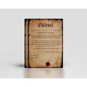 Házaséletre alkalmas oklevél lánybúcsúra A4