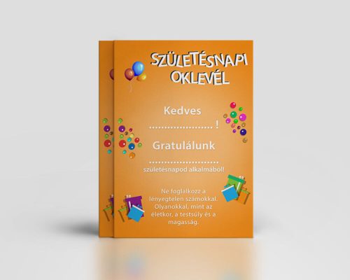 Születésnapi oklevél A5