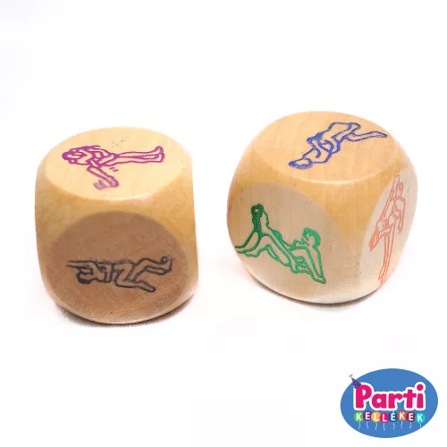 Erotikus dobókocka pároknak fából 2,5x2,5cm