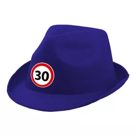   30-as Sebességkorlátozó Születésnapi Kalap kék színben