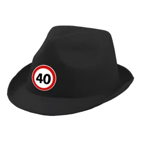 40-es Sebességkorlátozó Születésnapi Kalap fehér színben