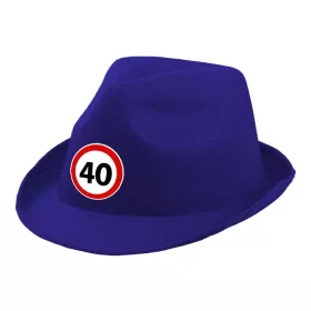   40-es Sebességkorlátozó Születésnapi Kalap kék színben