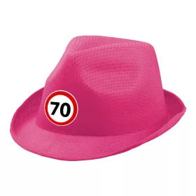   70-es Sebességkorlátozó Születésnapi Kalap rózsaszín színben