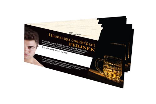 Házassági csekkfüzet (kuponok) - férjnek