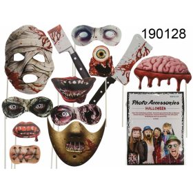   Pálcikás party fotó kiegészítő - Halloween Horror buli 12db/csomag