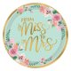 23cm-es From Miss To Mrs papírtányér, 10db-os