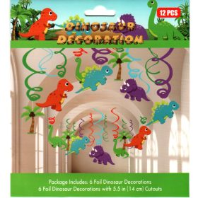 Dínós függődekoráció, 12db-os