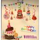 Happy Birthday tortás függődekoráció, DIY