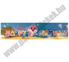 Baby Shark Happy Birthday banner - rózsaszín DIY