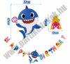 Baby Shark Happy Birthday banner - kék DIY