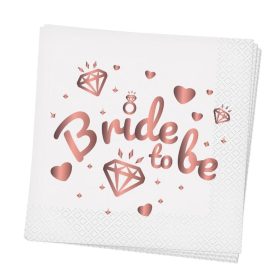 Bride To Be White szalvéta 20 db-os 33x33 cm
