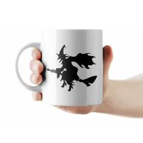 Boszorkány mintás Halloween bögre