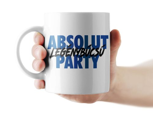 Absolut legénybúcsú party bögre