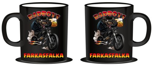 Bad Boys Legénybúcsú farkasfalka fekete bögre