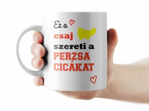 Ez a csaj szereti a perzsa cicákat bögre