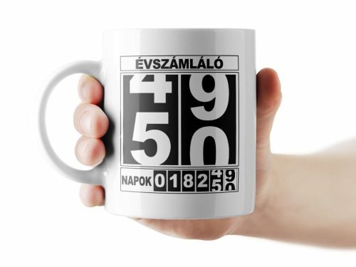 Évszámláló bögre 50. születésnapra bögre