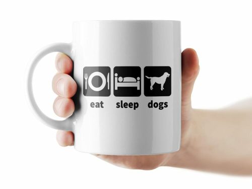 Eat Sleep Dogs bögre