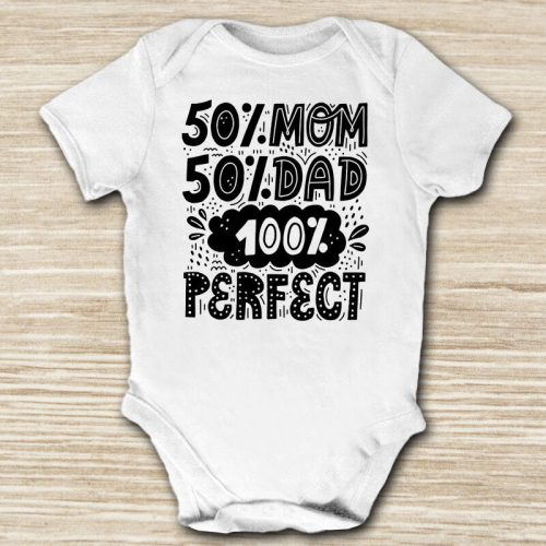 50% dad + 50% mom = 100% perfect body baba body