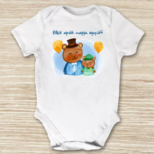 Első apák napja együtt - apák napi baba body