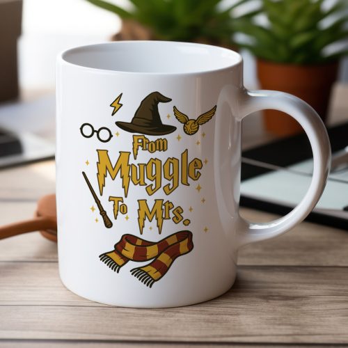 From Muggle To Mrs. lánybúcsú bögre ÚJ DESIGN