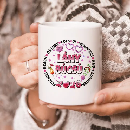 Lánybúcsú 2026 - lánybúcsús bögre