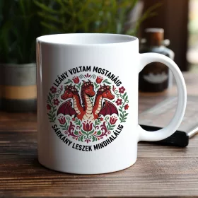 Leány voltam mostanáig sárkányos - lánybúcsú bögre
