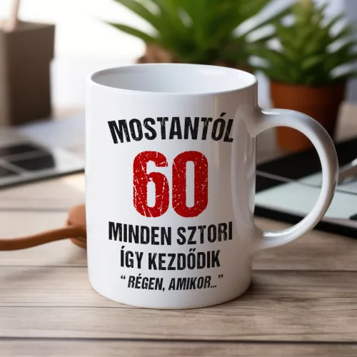 Régen amikor - 60. születésnapi bögre