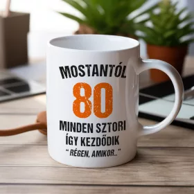 Régen amikor - 80. születésnapi bögre