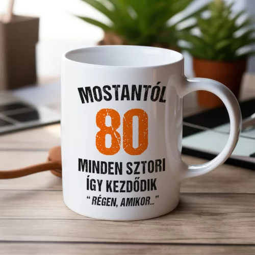 Régen amikor - 80. születésnapi bögre